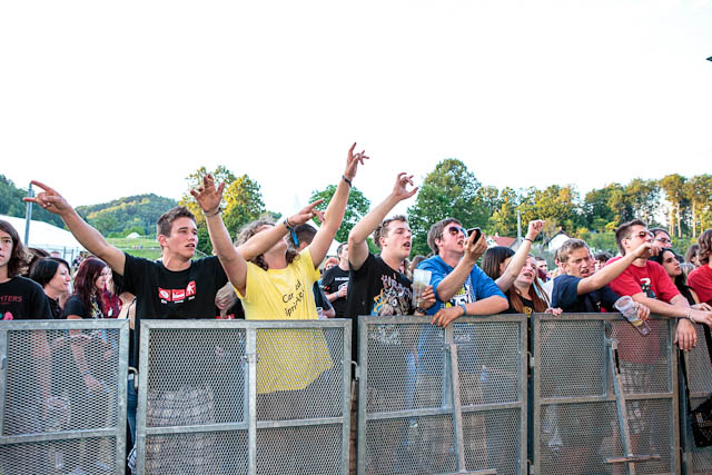 Obiskovalci na festivalu Gora Rocka 2012