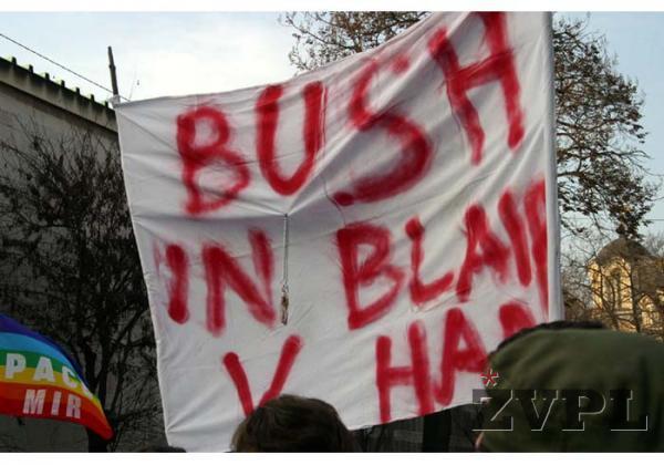 Bush in Blair v Haag se enkrat