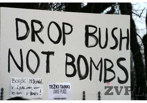 Drop Bush not bombs