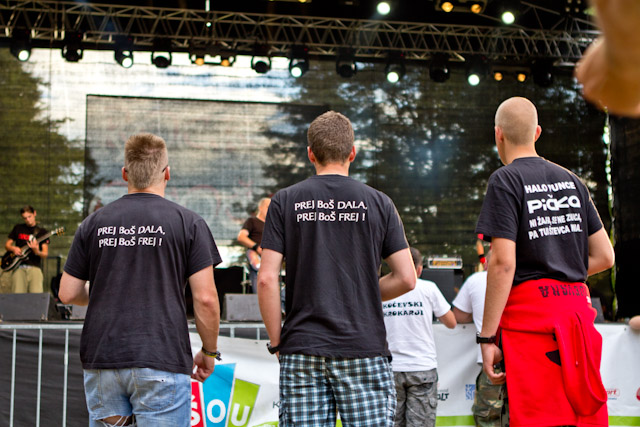 Obiskovalci v nedeljo na festivalu Rock Otočec 2011