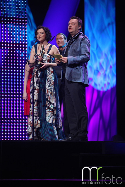Polona Požgan in Sašo Papp sta prevzela nagrado za najboljšo radijsko postajo - Viktorji 2009