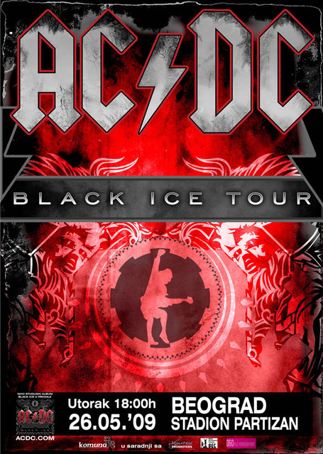 Uradni plakat koncerta AC/DC v Beogradu