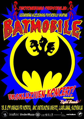 Batmobile v Menzi, plakat