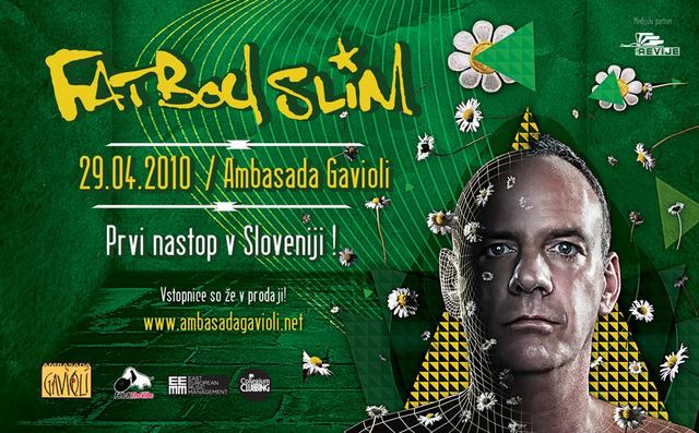 Fatboy Slim prvič v Sloveniji, v Ambasadi Gavioli 29. aprila 2011