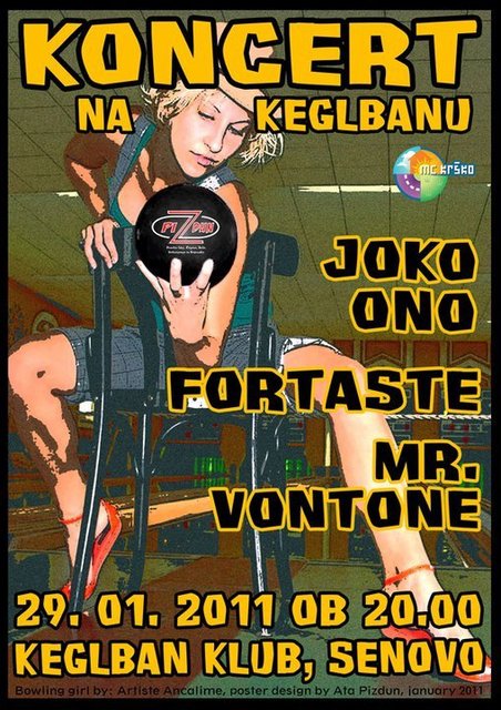 Mr. VonTone, Joko Ono in Fortaste na Keglbanu - plakat