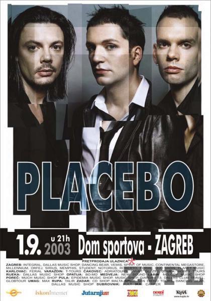 Placebo - plakat za zagrebski koncert