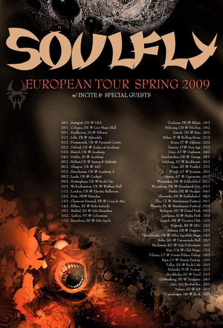 Soulfly koncertni plakat / vir: soulflyweb.com