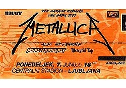 Vstopnica za Metallicin koncert