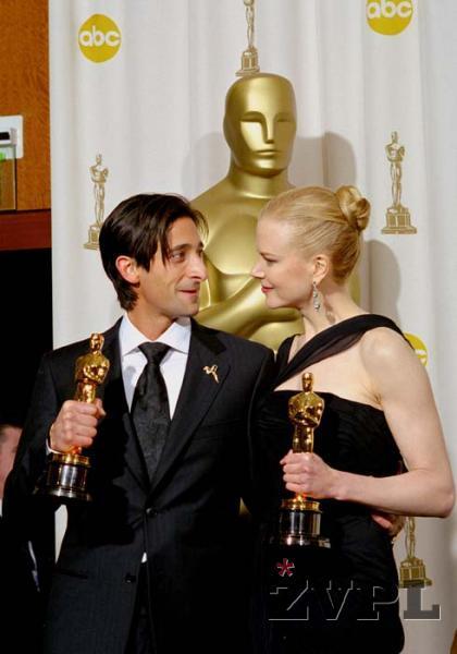 Adrien Brody in Nicole Kidman (Š AMPAS)