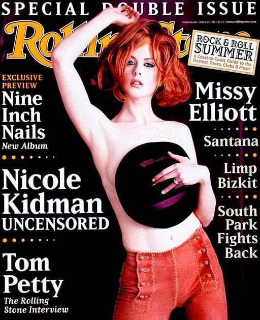 Nicole Kidman zgoraj brez na naslovnici revije Rolling Stone, september 1999