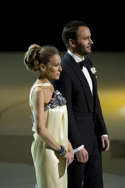 Sarah Jessica Parker in Tom Ford, sta podelila Oscarja za najboljšo kostumografijo / foto: Matt Petit / ©A.M.P.A.S.
