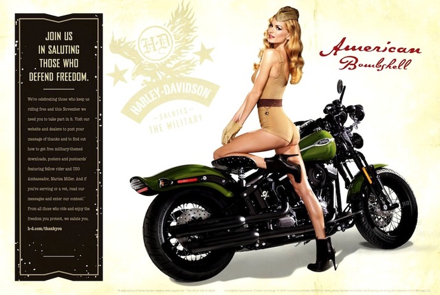 Marisa Miller pozira za Harley Davidsonov Military Appreciation Month