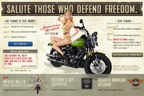 Marisa Miller pozira za Harley Davidsonov Military Appreciation Month - thumbnail